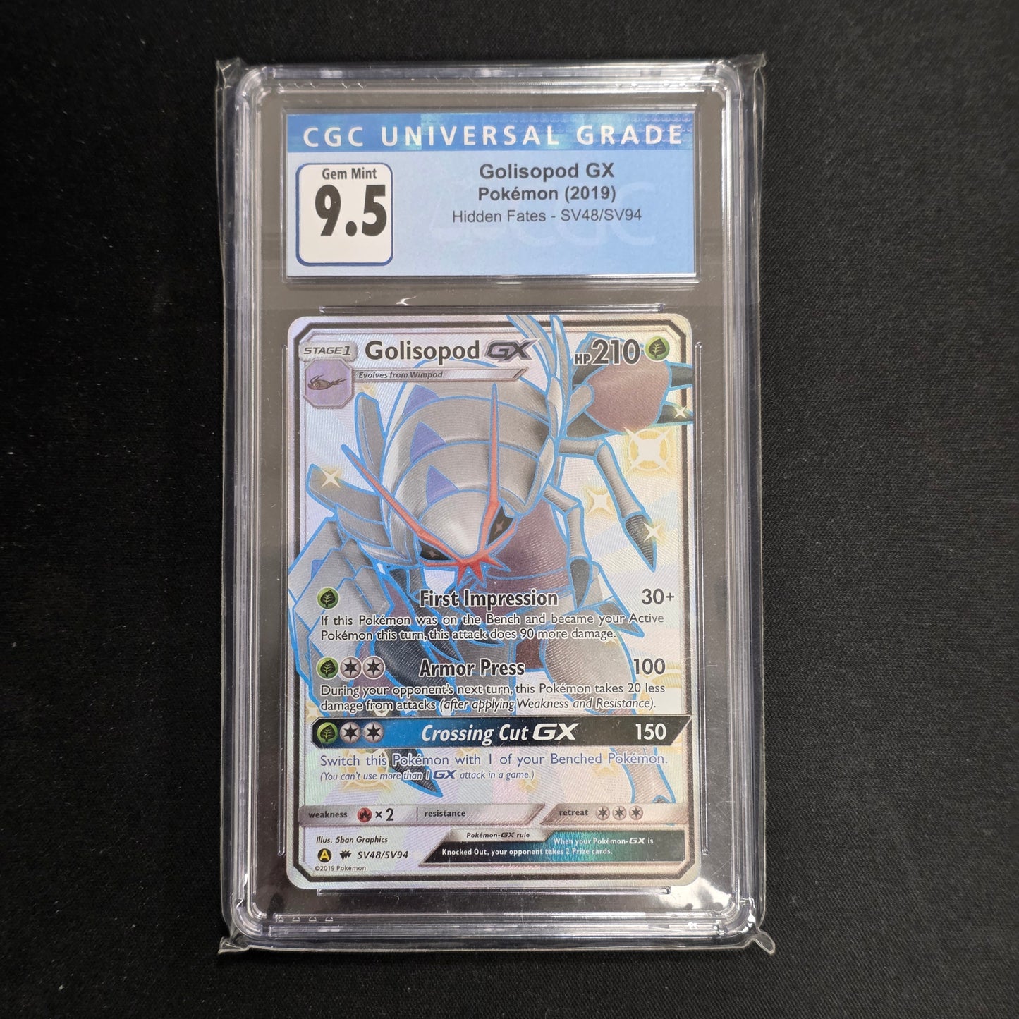 Pokemon TCG Golisopod GX Hidden Fates SV48/SV94