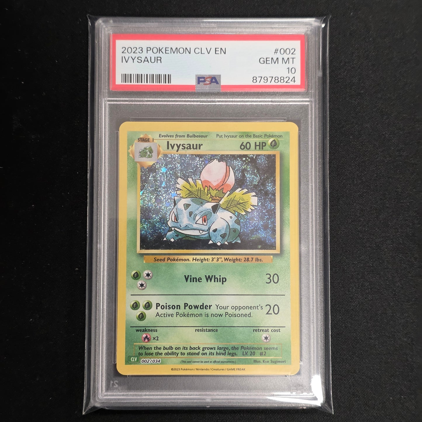 Pokemon TCG Ivysaur Classic Collection 002/034 (PSA 10)