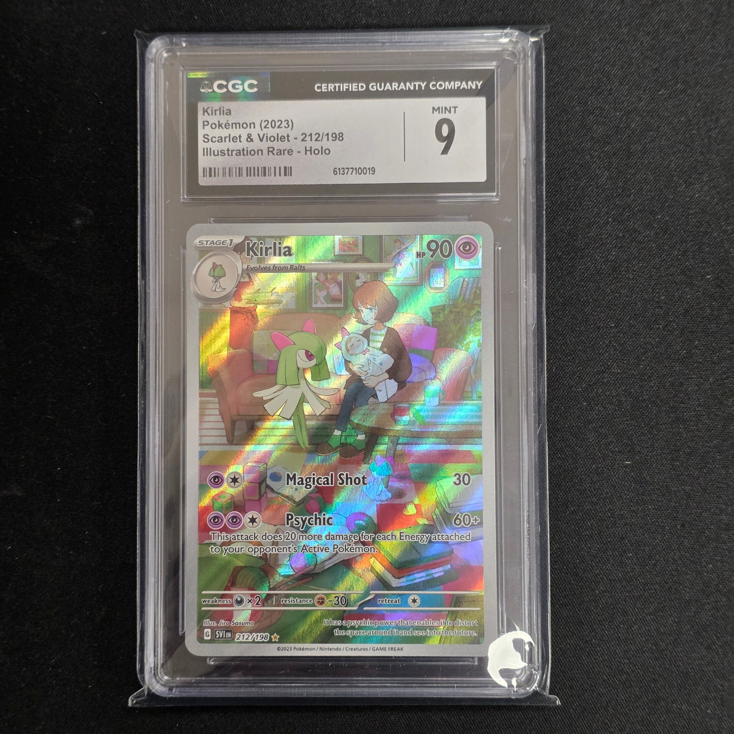 Pokemon TCG Kirlia Scarlet Violet Base 212/198 (CGC 9)