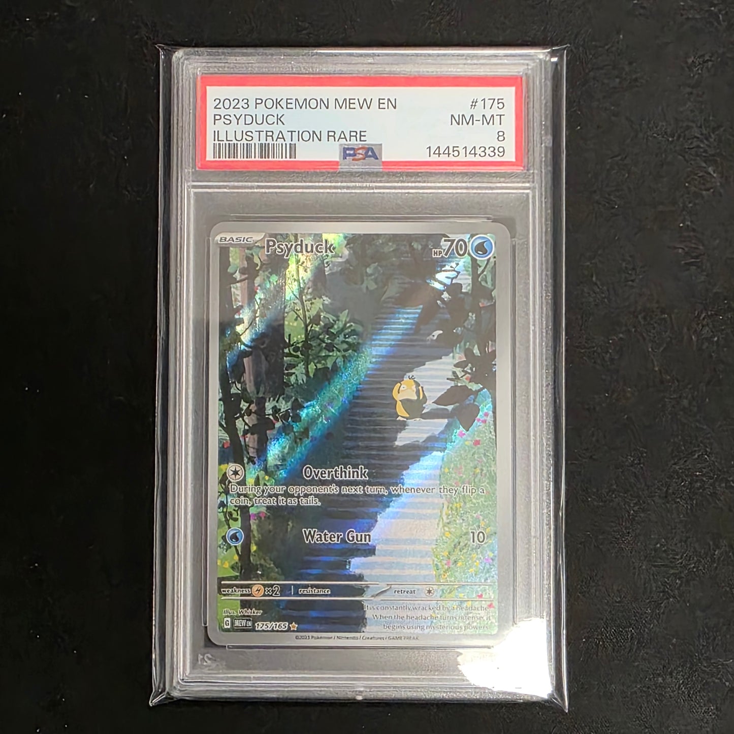 Pokemon TCG Psyduck 151 175/165 (PSA 8)