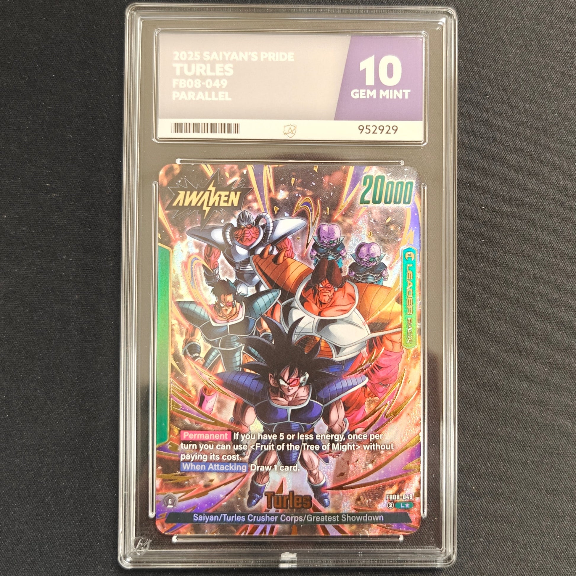 Dragon Ball CG Turles *Alternate Art* Saiyan's Pride FB08-049 (ACE 10)
