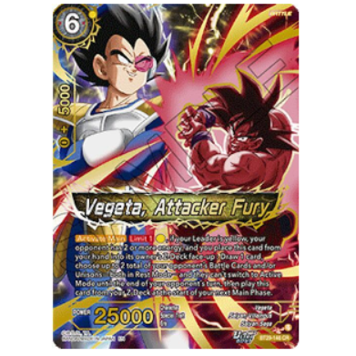 Dragon Ball CG Vegeta, Attacker Fury Fearsome Rivals BT29-146