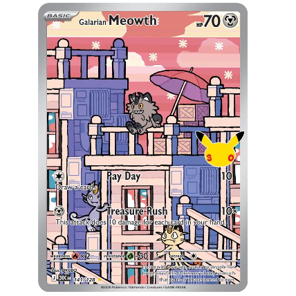 Galarian Meowth 30th Anniversary 141/128