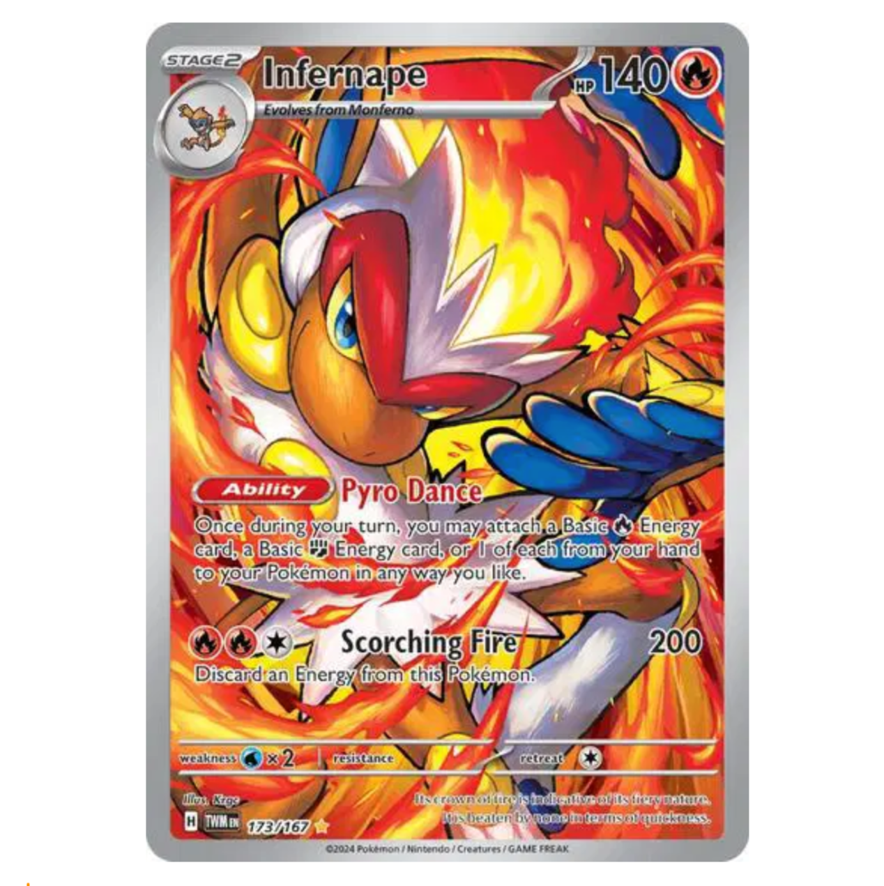 Infernape Twilight Masquerade 173/167Pokemon TCG