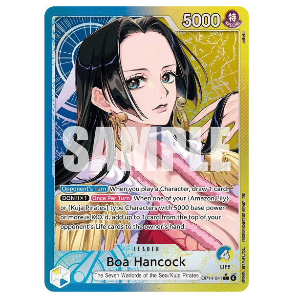 One Piece CG Boa Hancock *Alternate Art* The Azure Sea's Seven OP14-041
