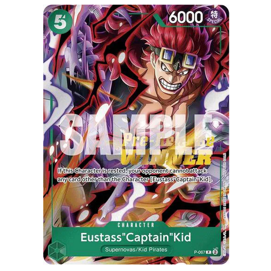 One Piece CG Eutass"Captain"Kid Pre-Release Winner Promo P-067 *Sealed*