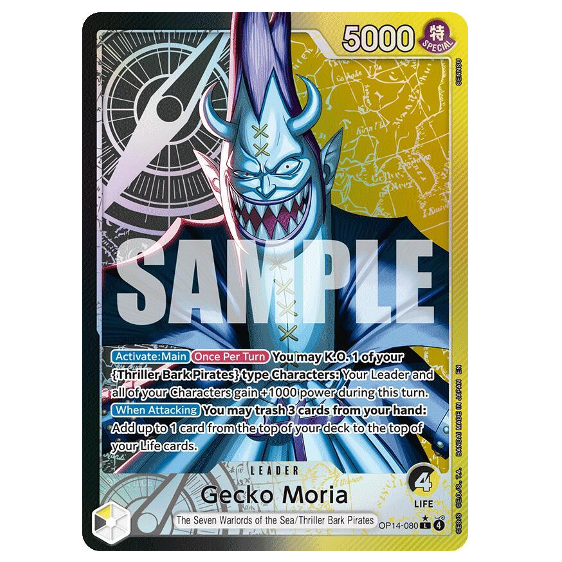 One Piece CG Gecko Moria *Alternate Art* The Azure Sea's Seven OP14-080