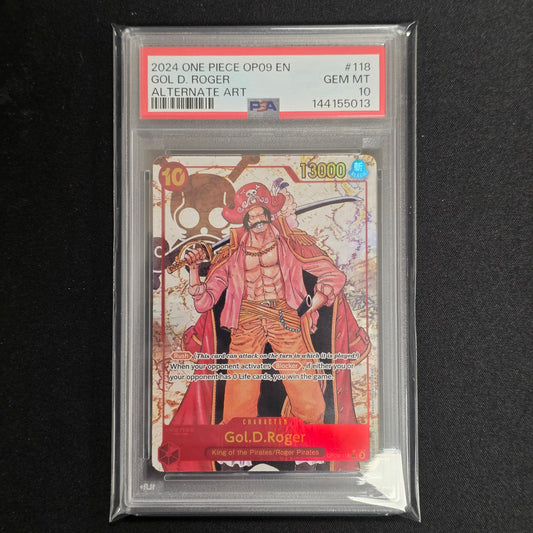 One Piece CG Gol.D.Roger *Alternate Art* Emperors in the New World OP09-118 (PSA 10)