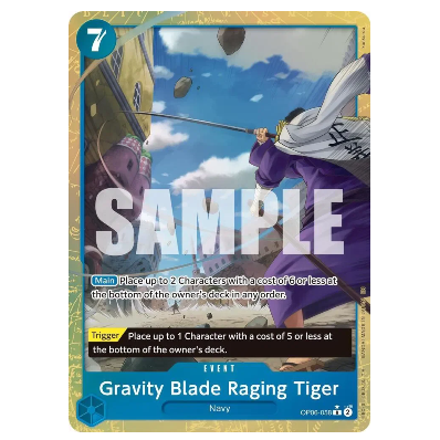 One Piece CG Gravity Blade Raging Tiger *Alternate Art* Premium Booster The Best Vol.2 OP06-058