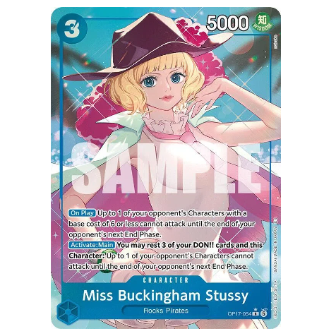 One Piece CG Miss Buckingham Stussy *Alternate Art* The Worlds Strongest Warriors OP17-054