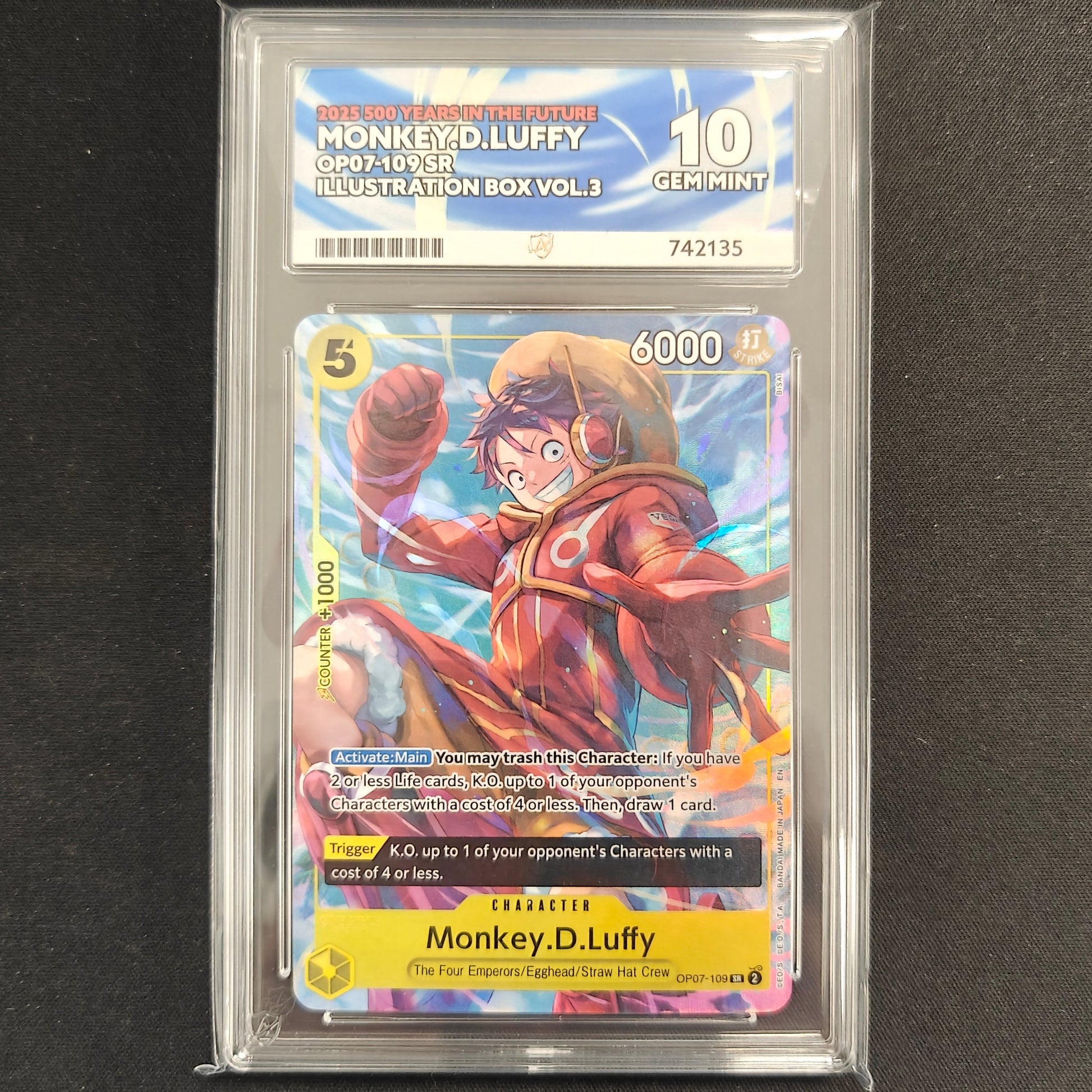 One Piece CG Monkey.D.Luffy (Illustration Box Vol.3) OP07-109 (Ace 10)