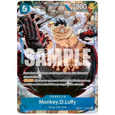 One Piece CG Monkey.D.Luffy *Treasure Rare* Carrying On His Will OP11-058