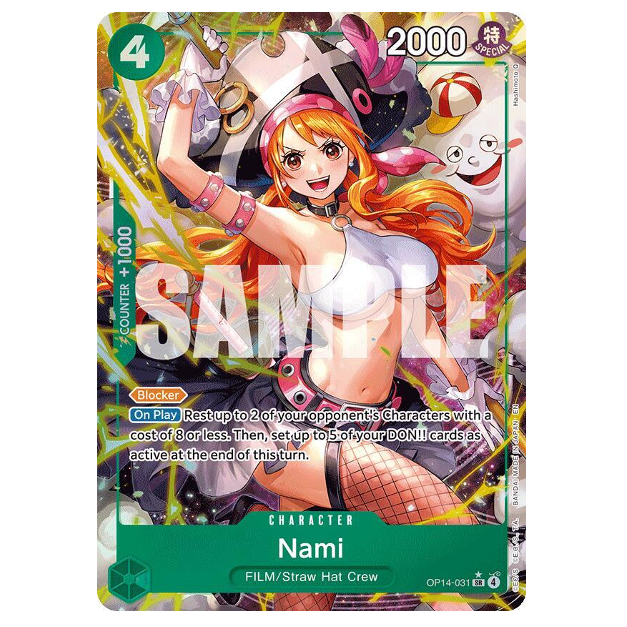 One Piece CG Nami *Alternate Art* The Azure Sea's Seven OP14-031