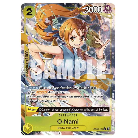 One Piece CG O-Nami *Alternate Art* Wings of the Captain OP06-101