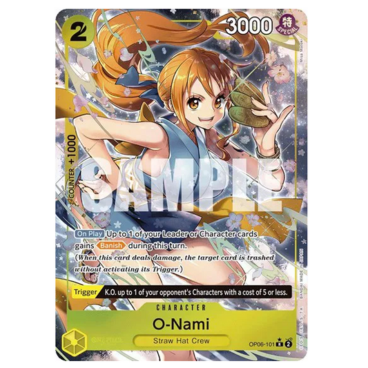 One Piece CG O-Nami *Alternate Art* Wings of the Captain OP06-101