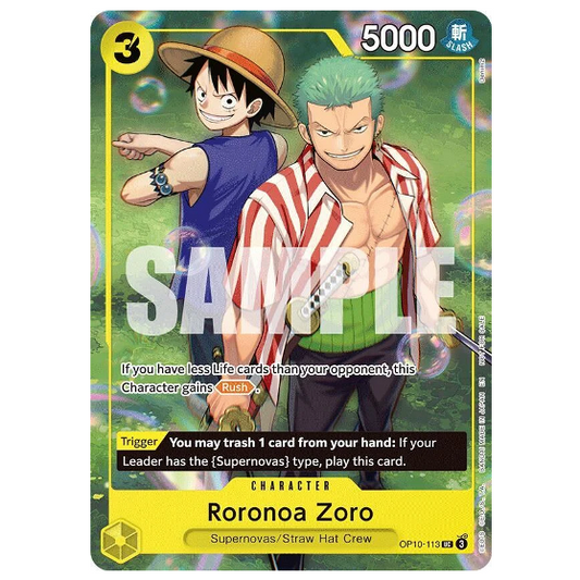 One Piece CG Roronoa Zoro OP10-113 *Sealed*