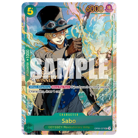 One Piece CG Sabo 3rd Anniversary Winner OP09-027