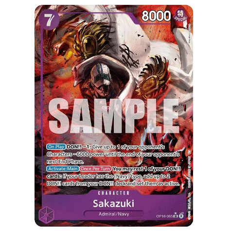 One Piece CG Sakazuki *Alternate Art* The Time of Battle OP16-065
