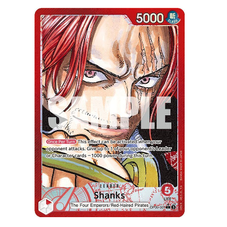 One Piece CG Shanks *Alternate Art* Emperors In The New World OP09-001