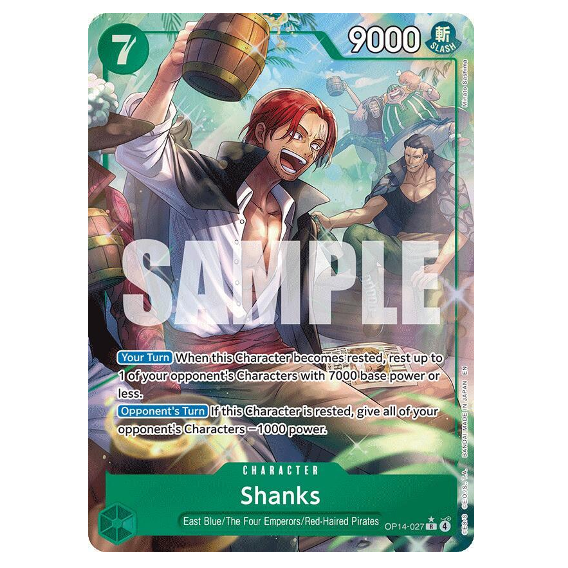 One Piece CG Shanks *Alternate Art* The Azure Sea's Seven OP14-027