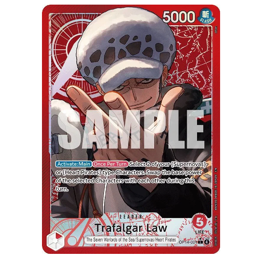 One Piece CG Trafalgar Law *Alternate Art* The Azure Sea's Seven OP14-001