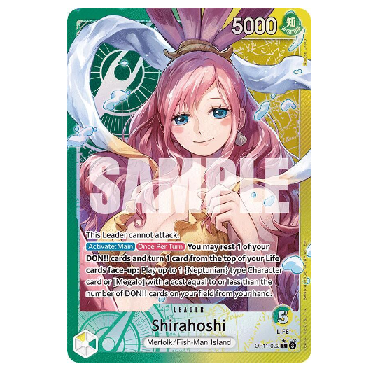 One Piece Shirahoshi OP11-022 A Fist of Divine Speed Leader Alt Art