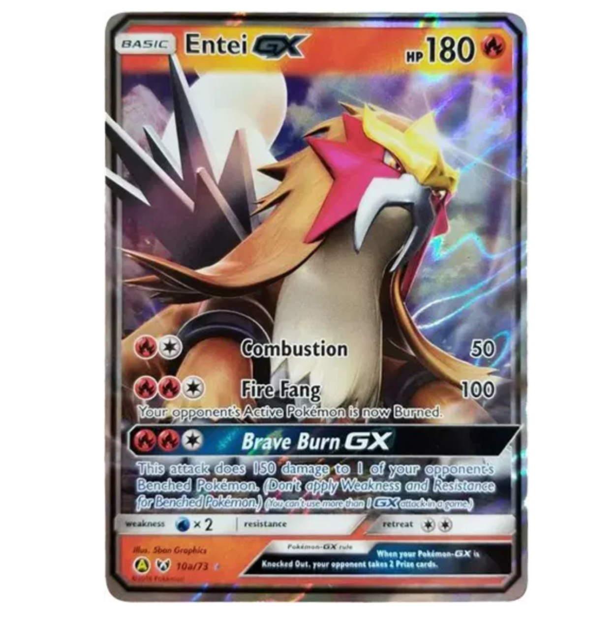 Pokémon TCG Entei GX Shining Legends 10a/73