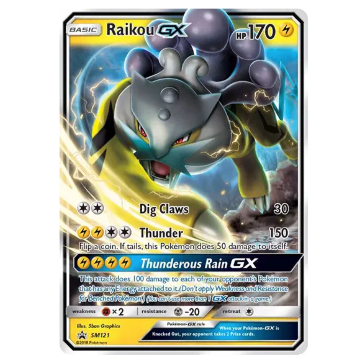 Pokémon TCG Raikou GX Sun & Moon SM121