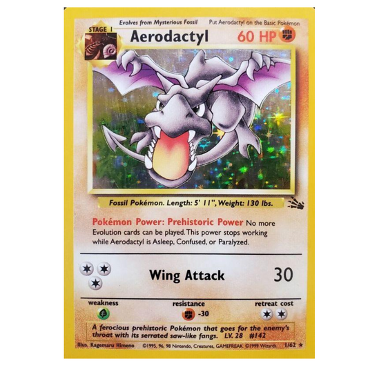 Pokemon TCG Aerodactyl Fossil 1/62