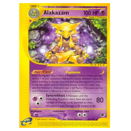 Pokemon TCG Alakazam Expedition 33/165