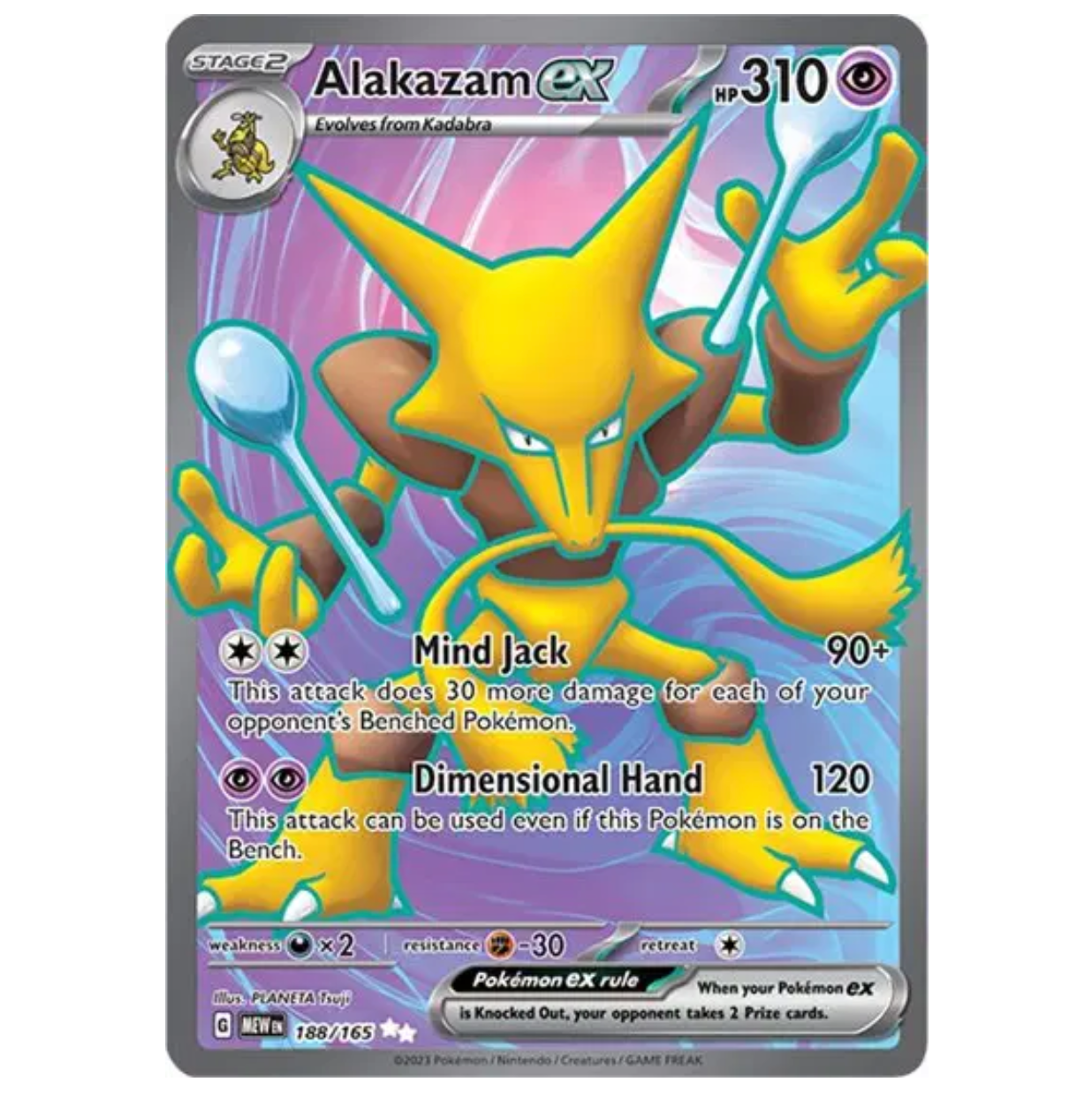 Pokemon TCG Alakazam ex 151 188/165