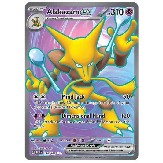 Pokemon TCG Alakazam ex 151 188/165