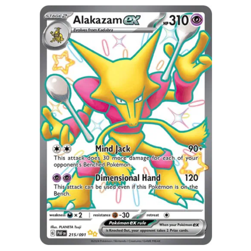 Pokemon TCG Alakzam ex Paldean Fates 215/091