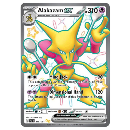 Pokemon TCG Alakzam ex Paldean Fates 215/091