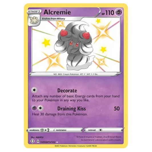 Pokemon TCG Alcremie  *Baby Shiny* Shining Fates SV058/SV122