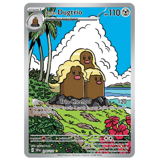 Pokemon TCG Alolan Dugtrio Surging Sparks 208/191