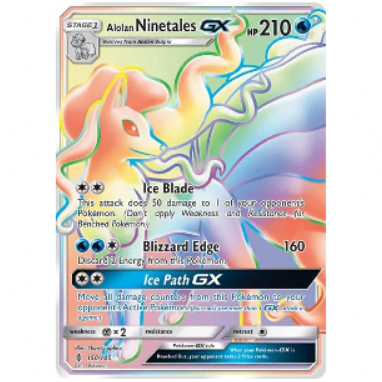 Pokemon TCG Alolan Ninetales GX Guardians Rising 150/145