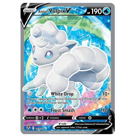 Pokemon TCG Alolan Vulpix V Silver Tempest 173/195