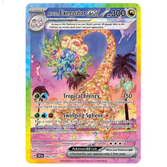 Pokemon TCG Alolan exeggutor ex Surging Sparks 242/191