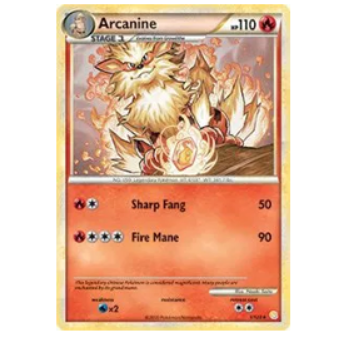 Pokemon TCG Arcanine Deck Exclusives HeartGold & SoulSilver 001/123