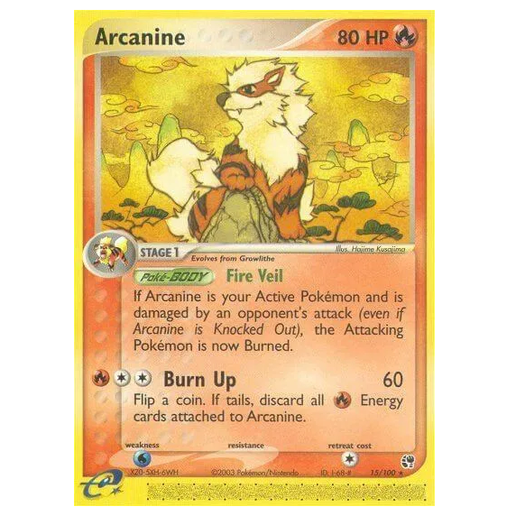 Pokemon TCG Arcanine EX Sandstorm 15/100