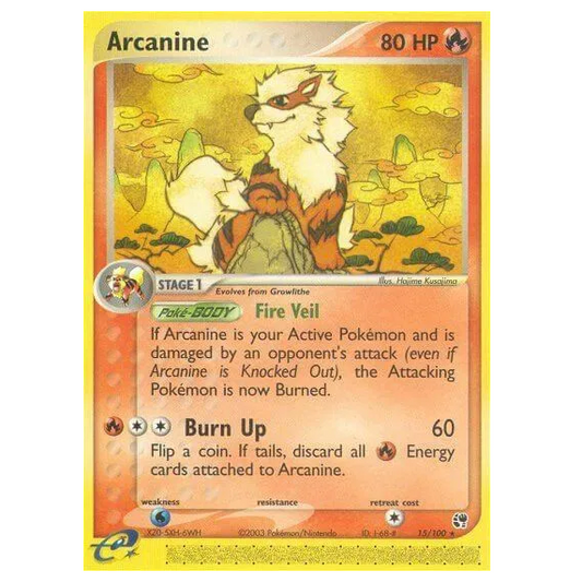 Pokemon TCG Arcanine EX Sandstorm 15/100