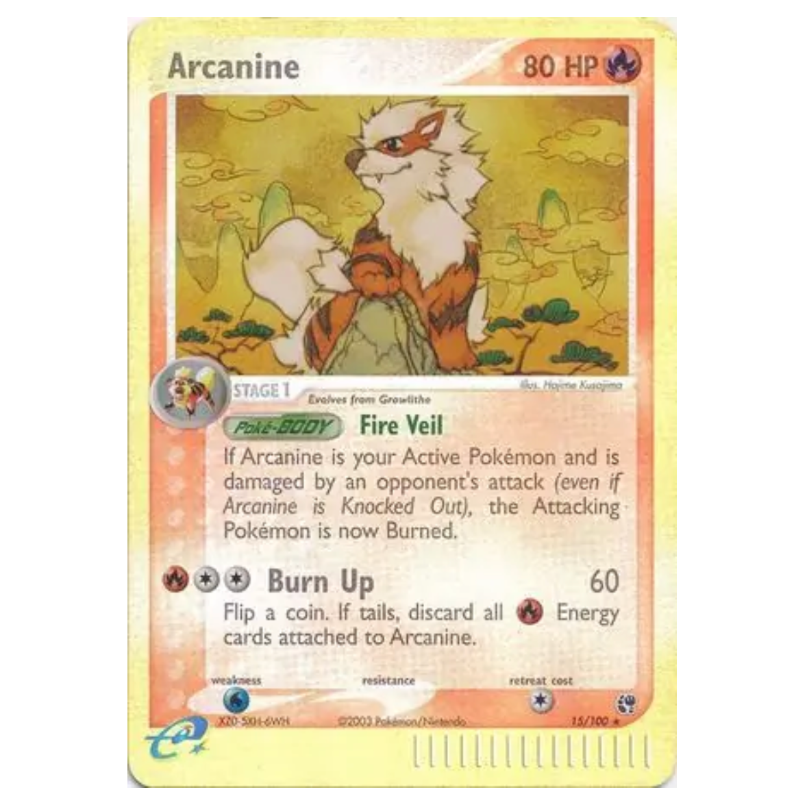 Pokemon TCG Arcanine *Reverse Holo* EX Sandstorm 15/100
