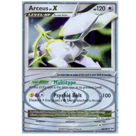 Pokemon TCG Arceus LX.X Platinum Arceus 96/99