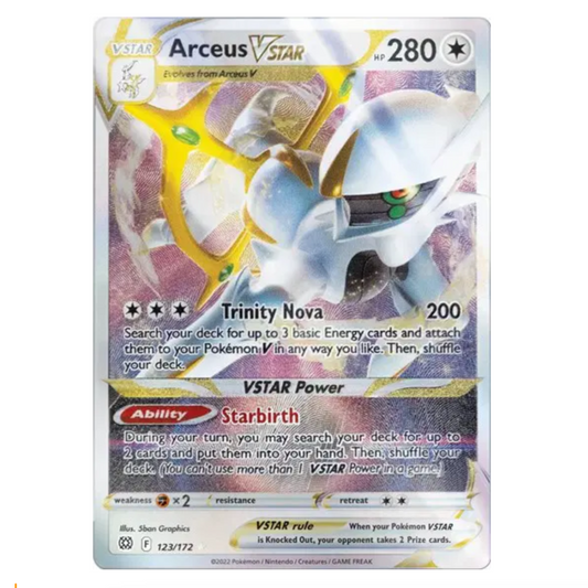 Pokemon TCG Arceus Vstar Brilliant Stars *METAL CARD* 123/172