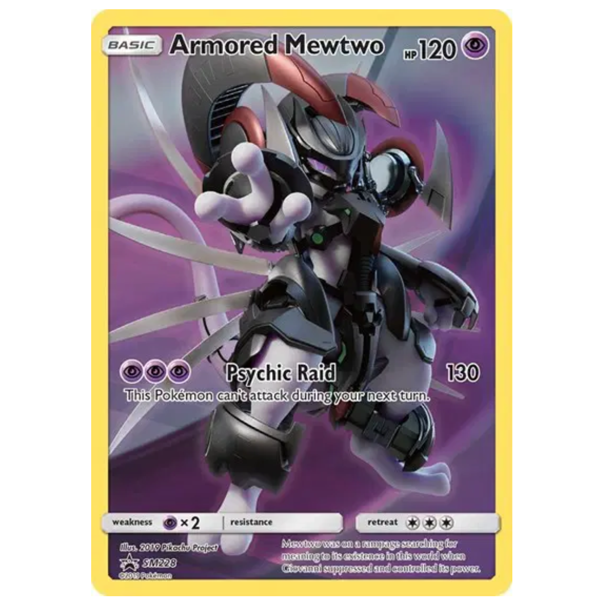 Pokemon TCG Armored Mewtwo SM228