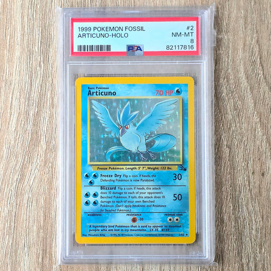 Pokemon TCG Articuno *Holo* Fossil 2/62 (PSA 8)