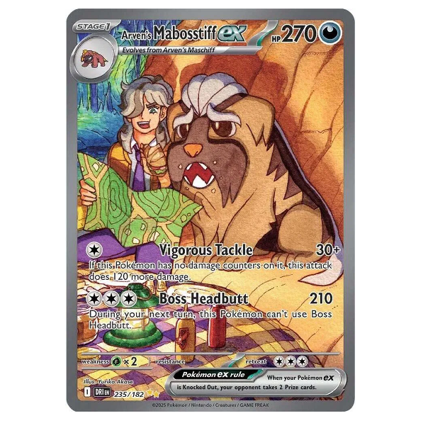 Pokemon TCG Arven's Greedent ex Destined Rivals 235/182