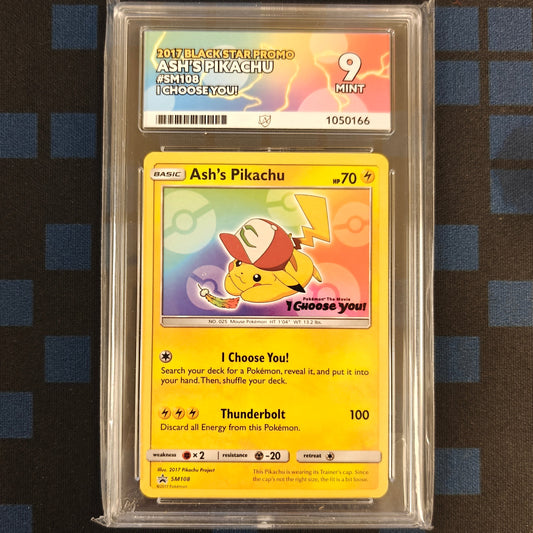 Pokemon TCG Ash's Pikachu Promo SM108 (ACE 9)