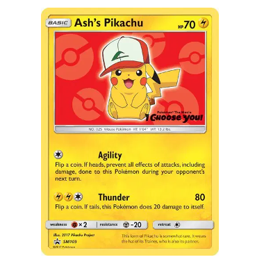 Pokemon TCG Ash's Pikachu Promo SM109